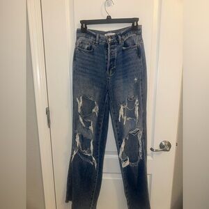 Size 27 Pacsun wide leg ripped jeans